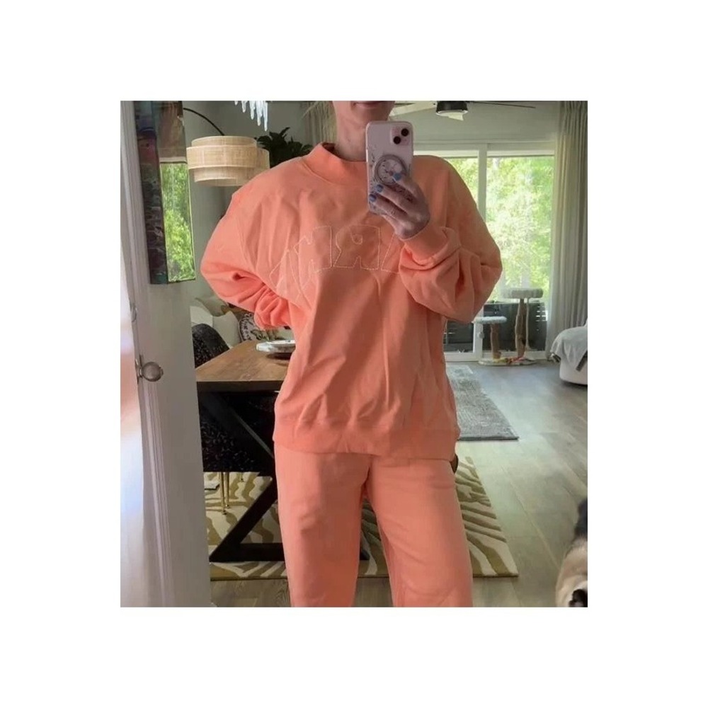 Parke Target Women's L/XL Mockneck Pullover Sweatshirt Peach Orange Large/Extra - Picture 10 of 12